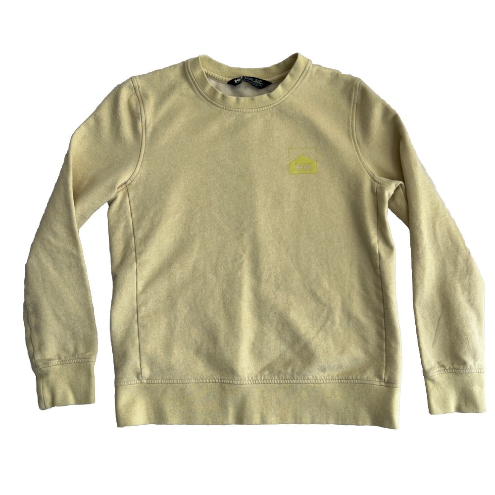 Helly Hansen Sweater Womens Small Yellow Pullover Sweatshirt Crew‎ Neck Outdoors